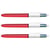 Lot de 3 stylos bille rétractables BIC 4 Colours Shine - Bleu, rouge, vert, noir - Tracé 0,32 mm