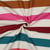 Tissu Toile de Coton Canvas Rayures rose, bleu et marron sur fond Blanc