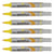 Lot de 6 marqueurs tableaux blancs - PENTEL - MAXIFLO MWL5S - Pointe conique 4,0 mm - Jaune