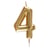 Bougie Or - Chiffre 4