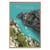 Tableau mural encadré illustration calanque 65x97 cm
