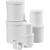 Boîtes, rondes, dim. 7x7,5 + 9x10,2 + 12x12,7 + 14,5x15,2 + 17x17,7 + 19,5x20,2 + 22x22,7 cm, blanc, 7 pièces/ 1 set