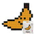 Kit mosaïque DIY pixel art - Banane kawaii - Mini