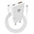 Nedis Chargeur GaN PD 30W avec Port USB-C et USB-A avec Cable USB-C vers USB-C Blanc