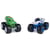 Coffret 2 monster jam : grave digger et razin kane - vehicule miniature metal vert et blanc - spin master