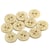 Lot de 6 boutons 2 trous fille 15mm Beige Pierre