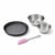 Set de 4 ustensiles de pâtisserie moule à gâteaux 2 bols et spatule Black mettallic Black mettallic Zenker  Black mettallic