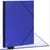 Carton à dessin A2, B2, A3, A4- 52 x 72 cm- 2 Fermetures élastiques- Dos Extensible- Carton Renforcé- Ecologique FSC- Bleu- ACROPAQ