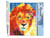 Peinture par Numéro Figured'Art - Grand Lion coloré - Kit de Loisir Créatif DIY Numéro d'Art Complet - 40x50cm sans châssis en bois