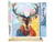 Peinture par Numéro Figured'Art - Renne Moderne - Kit de Loisir Créatif DIY Numéro d'Art Complet - 40x50cm toile roulée + châssis en bois à monter