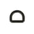 Anneaux en D pour Sangle / bandoulière sac 13mm noir