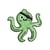 Ecusson petits animaux pieuvre pirate bandeau sur l'œil 4cm x 4cm