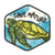 Ecusson thermocollant sauvez la nature tortue 5.5x5.5cm