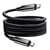 LinQ Câble USB C / USB C 240W pour Laptop et Macbook Nylon tressé 2m Noir