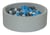 Piscine à balles Aire de jeu + 300 balles perle, transparent, gris, bleu clair - Velinda