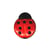 Bouton en forme de Coccinelle couleur Rouge 15mm