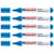 Lot de 5 marqueurs textiles permanents pointe ronde 2-3 mm - EDDING - Bleu clair