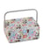 Coffret à couture motif machine à coudre - 23.5x32x16.5 cm - Distrifil Multicolore