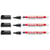 Lot de 3 marqueurs permanents - EDDING - Pointe fine 1 mm - Noir