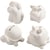 Tirelire, H : 7-10 cm, blanc, 4 pièces/ 1 Pq.