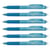 Lot de 6 Stylos Roller Rétractables Frixion Ball Clicker Pointe Fine Turquoise