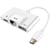 Adaptateur USB-C vers Ethernet / USB / USB-C Compact Plug and Play Blanc