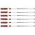 Lot de 6 feutres textiles permanents pointe fine 1 mm - EDDING - Marron - 4600