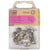 6 boutons pression 9,5mm et outil argent