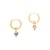 Boucles d'oreilles créoles Serena en pierres Agate Botswana - Sloya