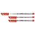 Lot de 3 feutres pour transparents - STABILO OHPen - Encre soluble - Pointe médium - Rouge