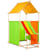 Jeu de construction géant en bois Trigonos Family  Boîte carton Fabriqué en Espagne - 79 pces orange