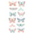 Stickers 3D papillons pastel