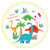 Disque gâteau Dino Colors (19 cm)
