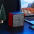 Enceinte Bluetooth Tissu Bois Avec Microphone Basses Puissantes Autonomie 10h Aux Tf Rouge YONIS