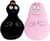 Lot de 2 peluches coussins - BARBAPAPA - Barbapapa et Barbamama - 40 cm