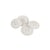 Lot de 3 boutons bio résine 4 trous blanc