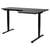 Bureau d'Angle à Droite Noir en Acier 160 x 59 cm Forme en L Réglable Electriquement Style Moderne