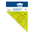 Equerre rapporteur - Géométrie - 14cm - Plastique résistant - Jaune - Milan