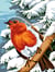 Canevas Margot Plume d'hiver 40x50 cm