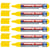 Lot de 6 marqueurs tableau blanc - EDDING - Pointe ronde 1,5-3 mm - Jaune