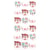 18 MINI STICKERS CHIENS 3D 20MM