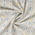 Tissu Voile de Coton Plumetis digital petits citrons rayé sur fond Blanc