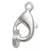 Fermoir carabinier avec anneau 13mm 1 pièces doré ou argenté - argenté