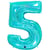 Ballon Géant Chiffre 5 Holographique Tiffany (102 cm)