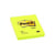 Notes repositionnables - Jaune fluo - 75x75mm - Pense-bête - Mémo - Post-it