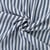 Tissu Double gaze de Coton Double face Rayures Bleu marine sur fond Blanc