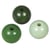 Perles en bois polies 12mm Tons verts 32 pièces