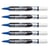 Lot de 5 marqueurs tableaux blancs effaçables - PENTEL - Pointe biseautée moyenne - Bleu - MAXIFLO