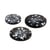 Lot de 6 boutons rond plastique recyclé 2 trous noir