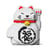 Chat porte-bonheur Maneki Neko n°2 blanc Taille standard | JEKCA | 14 ans et +